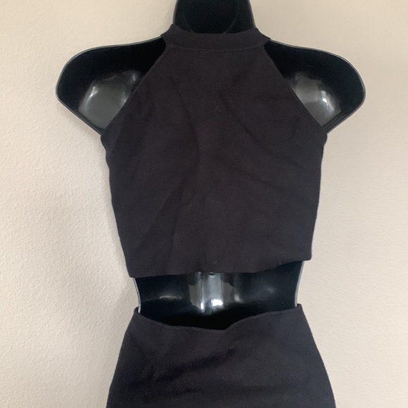 Princess Polly Savanna Black Twist Knot Front Cutout Side Mini Dress - Picture 10 of 13